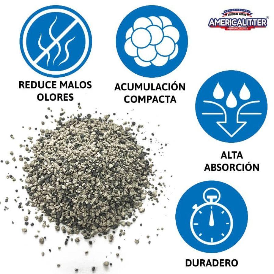 Arena America Litter Ultra Odor Seal 15 kg, ultra aglutinante y con carbón activado para sellar los olores, ideal para mantener el arenero limpio y fresco.