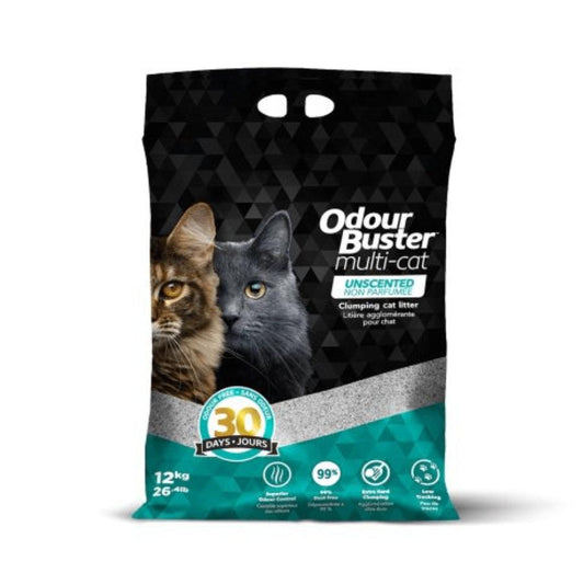 Arena Odour Buster Multi Cat 12Kg: Solución avanzada para hogares con múltiples gatos. 🐾 Tecnología de eliminación de olores, ultra libre de polvo y aglomeración fuerte.