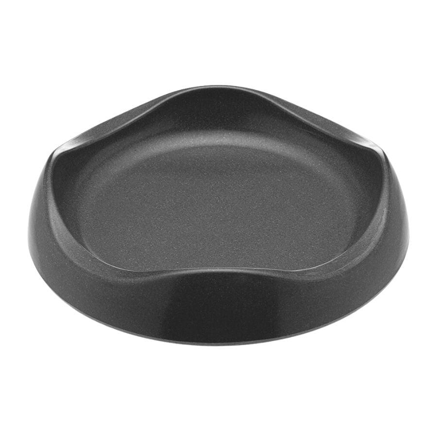 Beco Bowl Gato Gris, comedero ecológico con bordes bajos y base antideslizante. Hecho de bambú reciclado y cáscara de arroz, seguro y cómodo para tu gato.