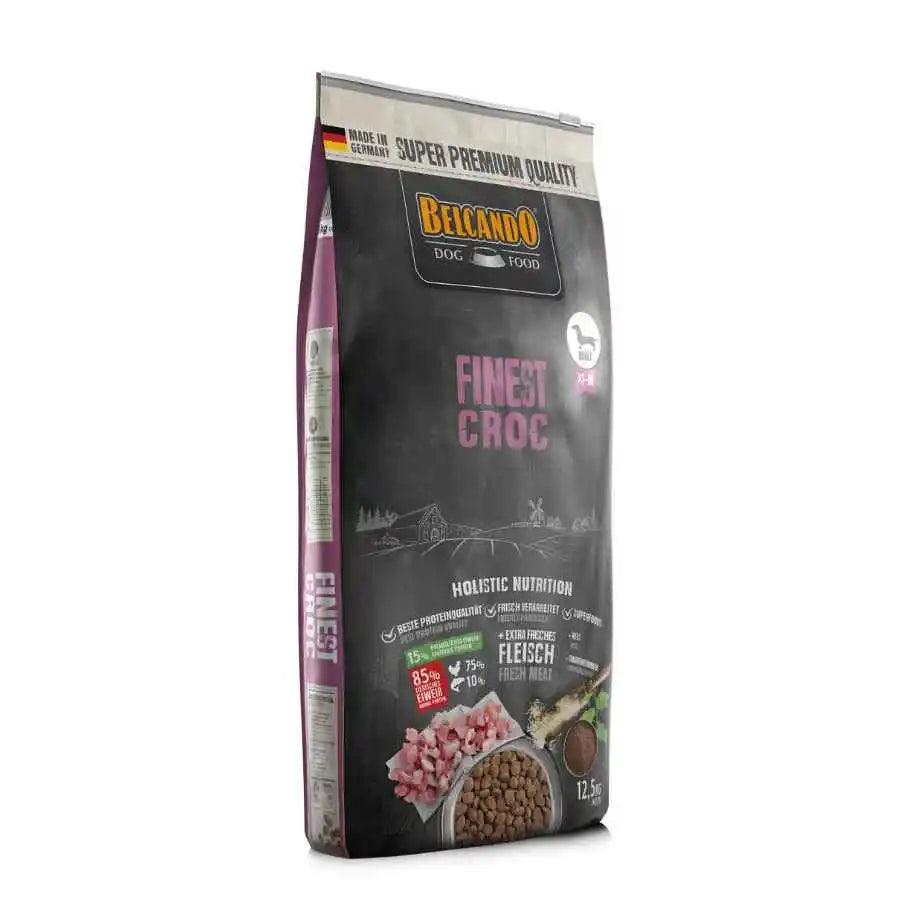 BELCANDO Finest Croc 12.5kg, ideal para perros pequeños y medianos. 🍗 Promueve digestión óptima y salud articular, libre de cereales.