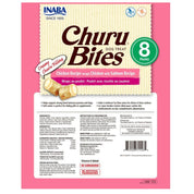 Churu Bites Pollo y Salmón para Perros: Bocados semi-húmedos con pollo y relleno de salmón, perfectos para entrenamiento. Bajo en calorías, sin cereales ni conservantes. 🐶🍗🐟