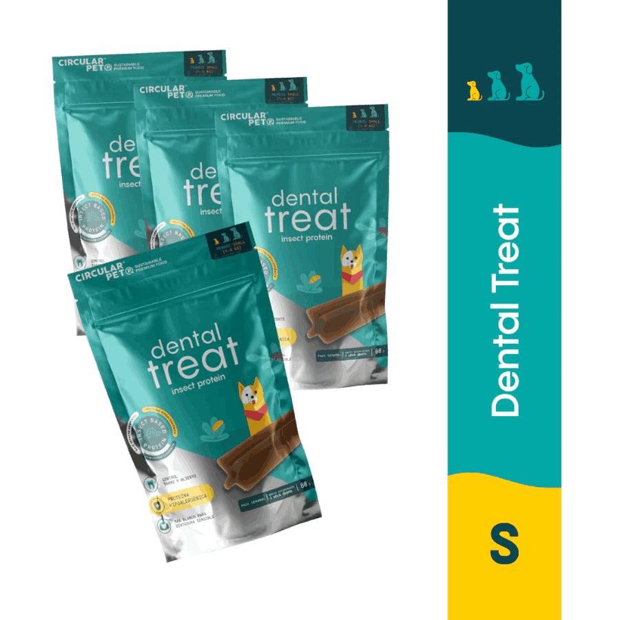 Circular Pet - Snack Dental Tamaño S 🦷, ideal para perros con dientes delicados y alergias alimentarias, promueve una óptima salud bucal.