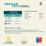 Circular Pet Snack para Perros con Proteína de Insectos: Hipoalergénico y eco-friendly. 🐕 Ideal para perros con sensibilidad alimentaria. Sabor delicioso y nutrición sostenible.