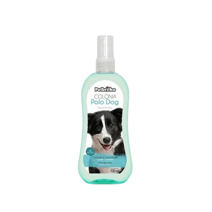 Colonia para Perros Polo Dog Petbrilho 100ML 🐕💨: Una fragancia fresca y duradera diseñada para el bienestar de tu mascota. Segura, fácil de aplicar, y perfecta para mantener a tu perro oliendo increíble.