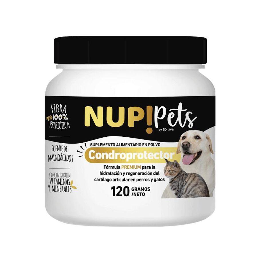 Condroprotector NUP! PETS 120g, suplemento en polvo para fortalecer articulaciones de perros y gatos. Alivia el dolor y mejora la salud ósea. 🐾