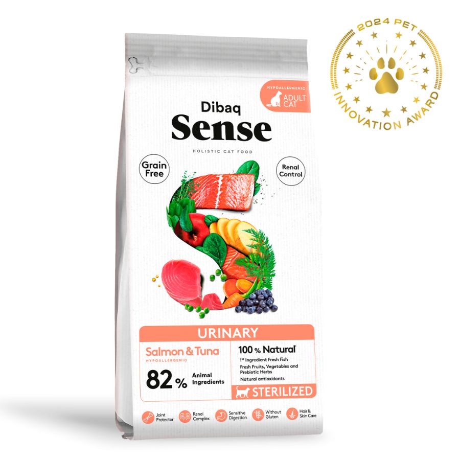 Dibaq Sense Adulto Cat Grain Free Urinary 1.5kg: alimento hipoalergénico sin cereales para gatos adultos. Con salmón y atún, apoyo urinario y Omega 3.🐱