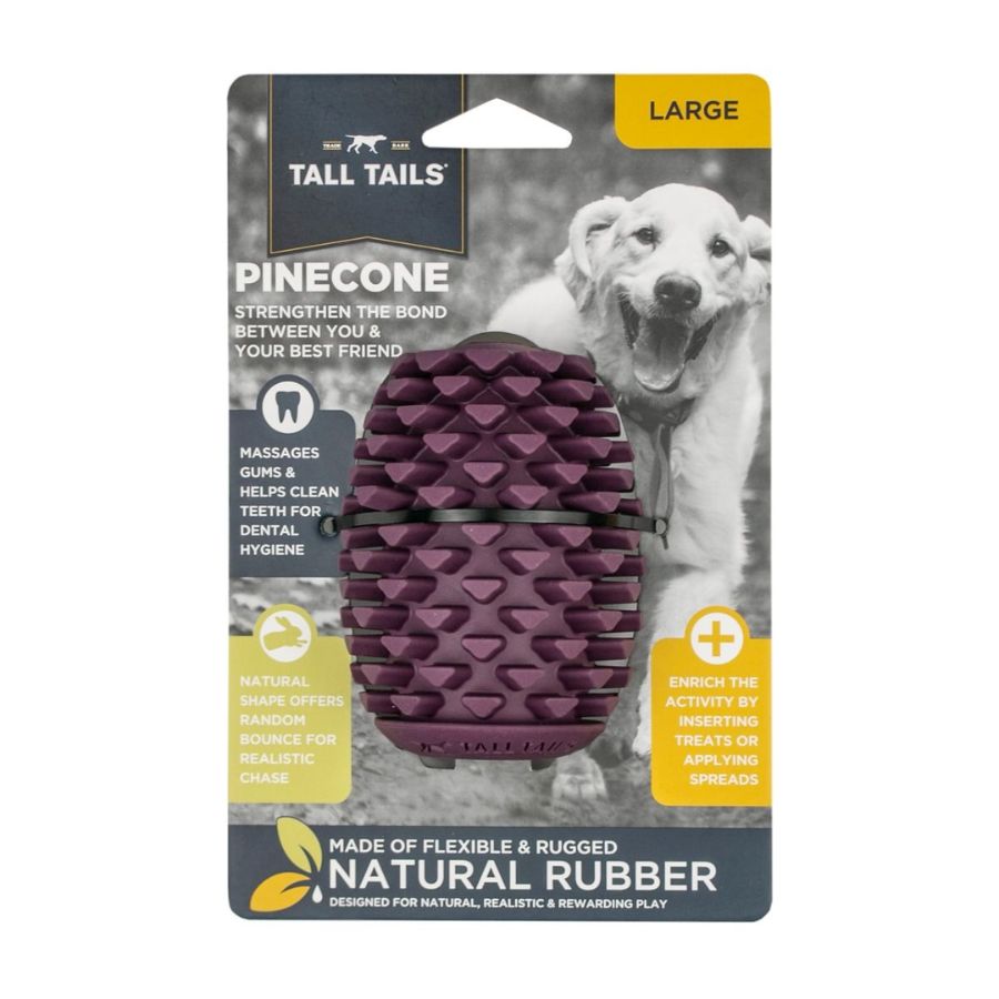 Piña de Goma Natural 🍍, juguete duradero y seguro para perros, con beneficios dentales y rebote interactivo. Ideal para juegos al aire libre.