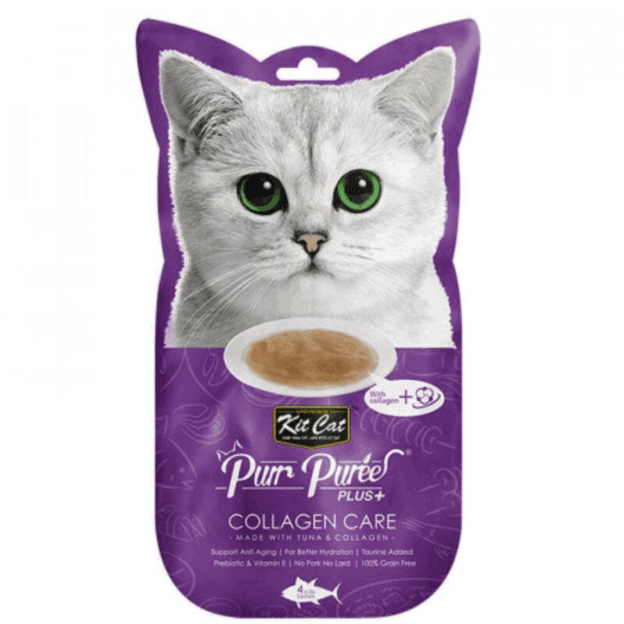 Kit Cat Purr Plus Collagen Care Atún: Snack enriquecido con colágeno para gatos. 🐱 Ideal desde 2 meses, especialmente para mayores de 7 años. Natural y grain free.