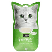 Kit Cat Purr Plus Collagen Care Pollo: Snack enriquecido con colágeno para gatos. 🐱 Ideal para mayores de 7 años, bajo en calorías y grain free. Sabor pollo cremoso.