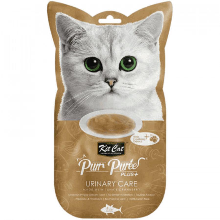 Kit Cat Purr Plus Urinary Care Atún: Snack para salud urinaria de gatos. 🐱 Con atún y arándanos, enriquecido con Omega 3 y 6. Natural y bajo en calorías.