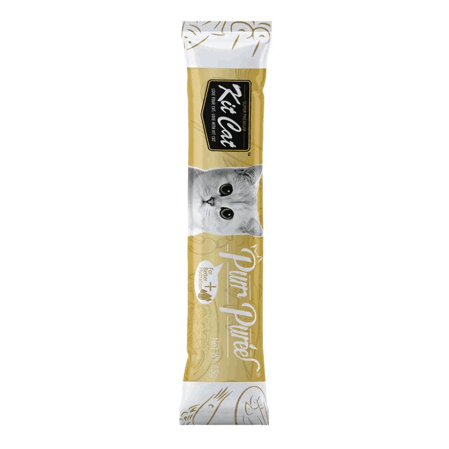 Kit Cat Purr Puree Atún y Fibra: Snack cremoso para control de bolas de pelo en gatos. 🐱 Rico en fibra y Omega 3, natural y sin cereales. Ideal desde los 2 meses.