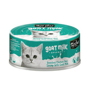 Kit Cat Goat Milk Gourmet Pollo & Camarón: Una experiencia culinaria complementaria y nutritiva para gatos. 🐱 Con leche de cabra, pollo y camarón, libre de granos.