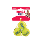 KONG Ball Air 3X: La fusión perfecta de diversión y seguridad. Pelota de tenis NO abrasiva con chirriador para juegos emocionantes. ¡Tu perro lo amará! 🎾🐾