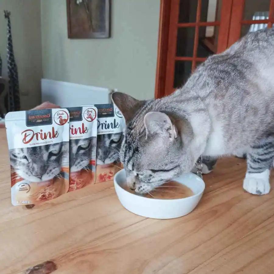 Incrementa la hidratación de tu gato con Leonardo Drink Carne: un delicioso suplemento líquido que promueve la ingesta de fluidos y apoya la salud urinaria. 🥩💧 Perfecto para gatos que consumen alimentos secos.