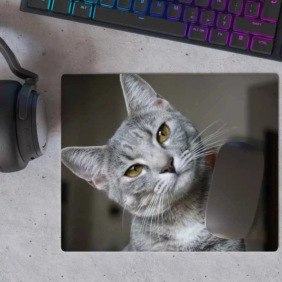 Mousepad Personalizado con Foto de Mascota ❤️: Crea un espacio de trabajo único con un mousepad que muestra la imagen de tu amigo fiel, un accesorio práctico y emocional para tu oficina o estudio. 🐶😺