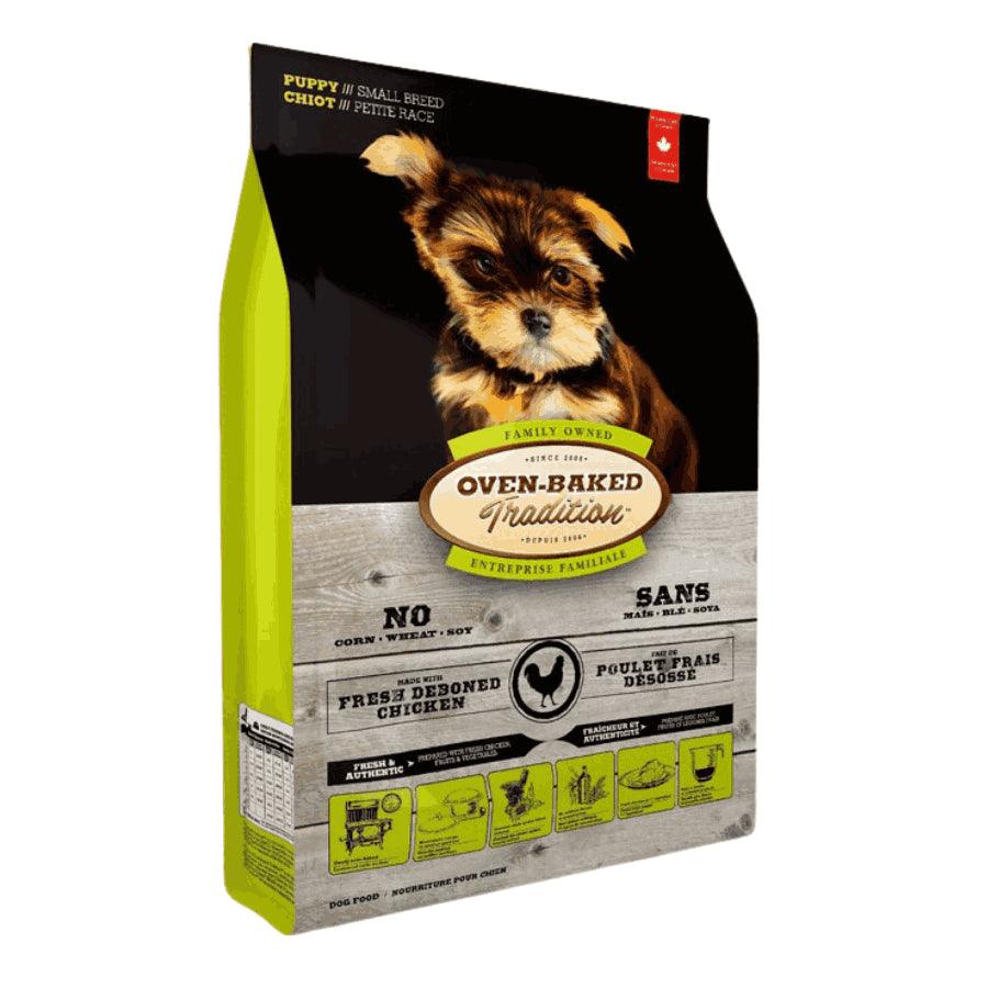 Oven-Baked Tradition Puppy Small Breeds Pollo: Alimento premium para cachorros de razas pequeñas con pollo fresco, sin preservantes artificiales y enriquecido con nutrientes esenciales. 🐾🐶