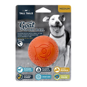 Pelota de Goma Natural GOAT ⚽, juguete duradero y flotante para perros activos. Ideal para buscar, morder y aventuras en el agua.