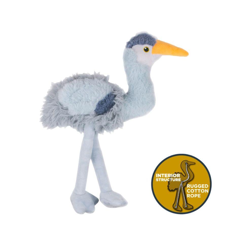 Peluche Garza con Sonido 🦢, duradero y divertido, con crinkle y squeaker para mantener a tu perro estimulado y feliz.