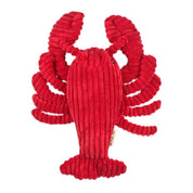 Peluche Langosta con Sonido 🦞, triple estimulación sensorial con squeaker, crunch y crinkle. Resistente, seguro y perfecto para juego interactivo.