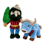 Peluche Leñador Paul Bunyan con Sonido 🐶, doble sonido y estructura duradera, perfecto para mantener a tu perro entretenido y activo.