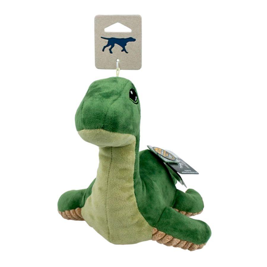 Peluche Nessie con Sonido 🐉, duradero y seguro, con crinkle y squeaker para mantener a tu perro entretenido y activo.