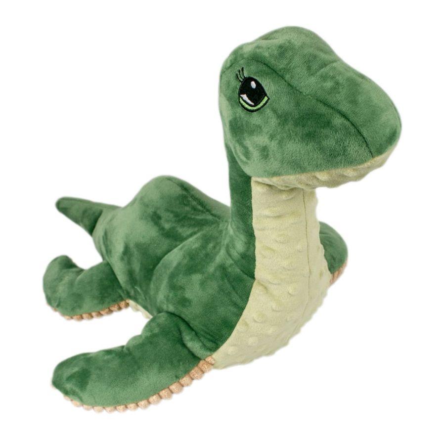 Peluche Nessie con Sonido 🐉, duradero y seguro, con crinkle y squeaker para mantener a tu perro entretenido y activo.