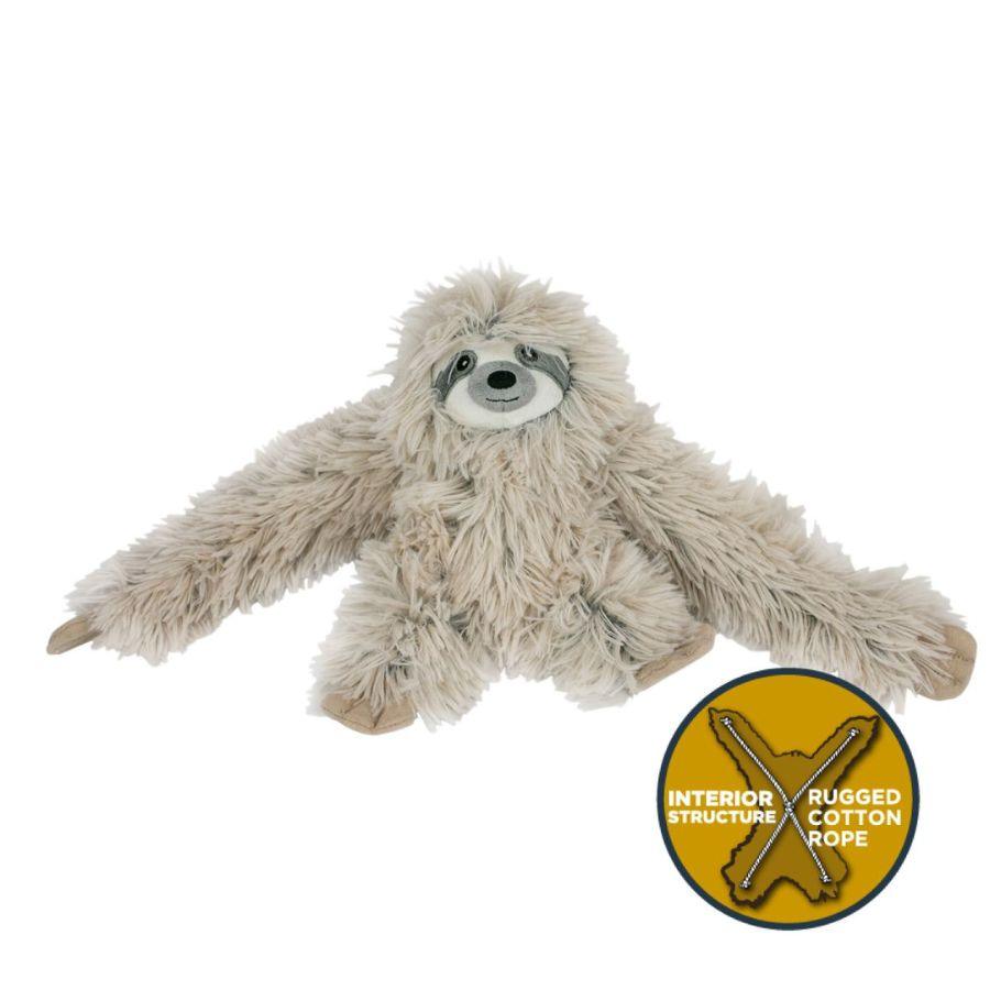 Peluche Perezoso con Sonido 🦥, resistente y divertido, con crinkle y squeaker para mantener a tu perro entretenido y estimulado.