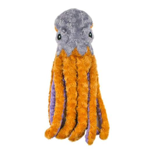 Peluche Pulpo con Sonido 🐙, resistente y divertido, con crinkle y squeaker, ideal para mantener a tu perro entretenido y estimulado.