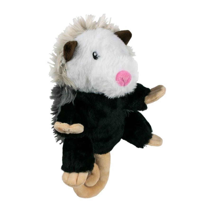 Peluche Zarigüeya con Sonido 🦝, ecológico y duradero, con crinkle y squeaker, ideal para mantener a tu perro entretenido y cómodo.