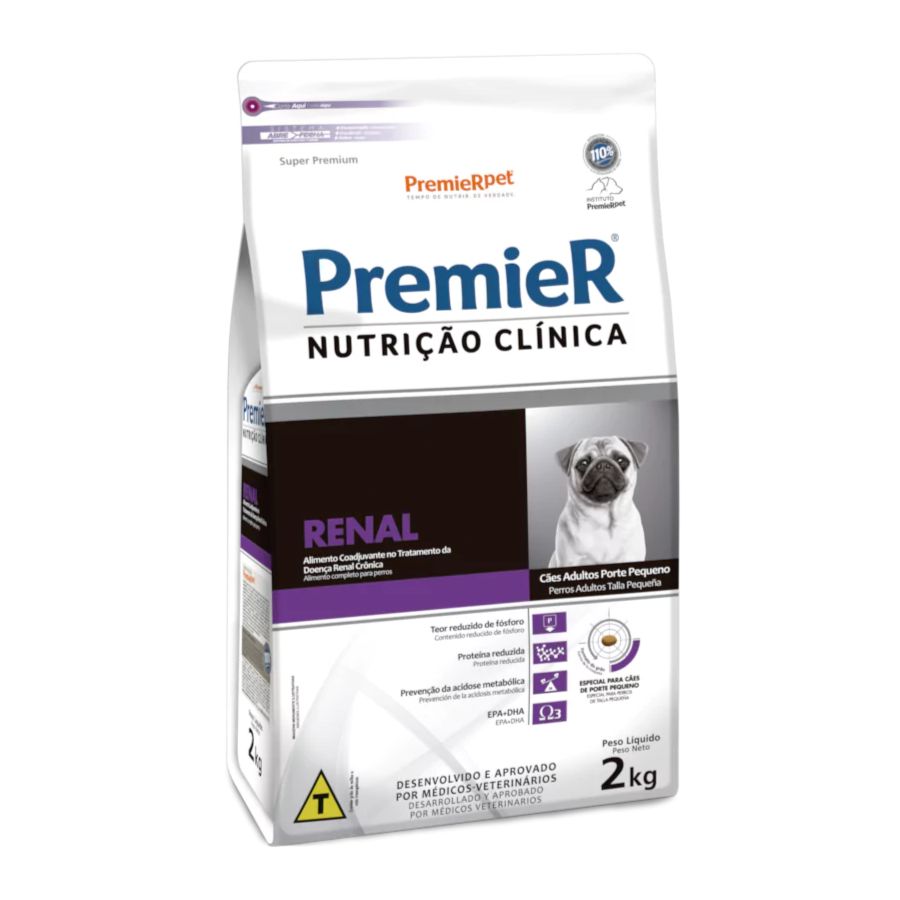 PremieR Nutrición Clínica para Perros Pequeños Renal 2kg, alimento premium con bajo fósforo y proteína moderada para perros con enfermedad renal. 🐶✨