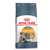 Royal Canin Hair & Skin Care: Alimento completo para gatos adultos. Mejora la salud del pelo y la piel, con nutrientes específicos para refuerzo cutáneo y brillo del pelaje. 🐱🍲🌟