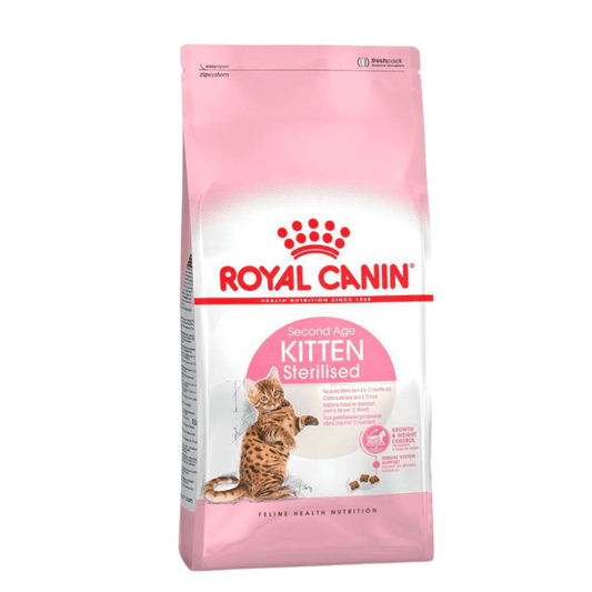 Royal Canin Kitten Sterilised 1.5kg: Alimento diseñado para gatitos esterilizados, equilibra las necesidades nutricionales con control de peso para un desarrollo saludable. 🐱🍲🐾