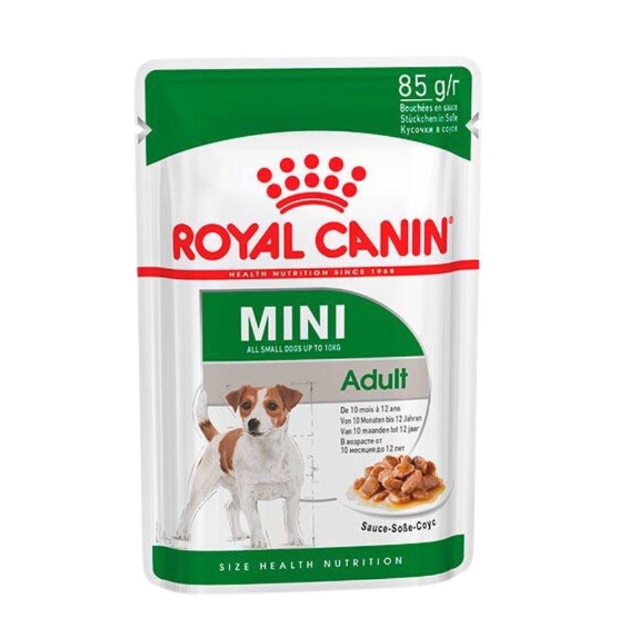 Royal Canin Mini Adult Pouch 85 grs: Alimento húmedo para perros adultos de razas pequeñas. Formulado para mantener el peso ideal y apoyar la salud general. Nutrición equilibrada y sabrosa. 🐶🍲🌟