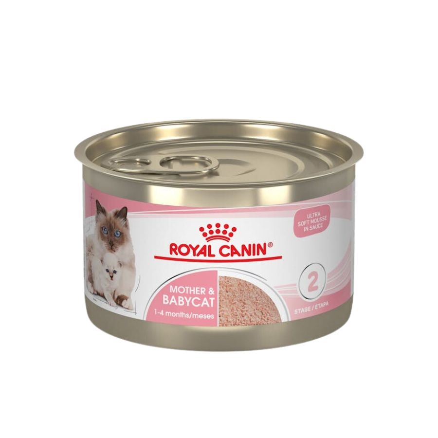 Royal Canin Mother & Babycat Lata 145gr: Alimento de iniciación para gatitos con textura mousse, apoya el microbioma y el sistema inmunológico. ¡Ideal para la salud de tu gatito! 🐱🍼🐾