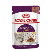 Royal Canin Pouch Sensory Taste: Alimento húmedo para gatos adultos, diseñado para estimular sentidos gustativos y olfativos. Apoya la salud urinaria y es altamente palatable. 🐱🍲👅