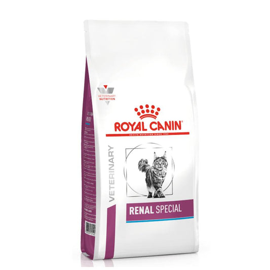 Nutre y protege la salud renal de tu gato con Royal Canin Renal 2Kg 🐱💖. Dieta especializada baja en fósforo y rica en EPA-DHA. Adecuado para el manejo de insuficiencia renal y hepática, y prevención de cálculos de oxalato.