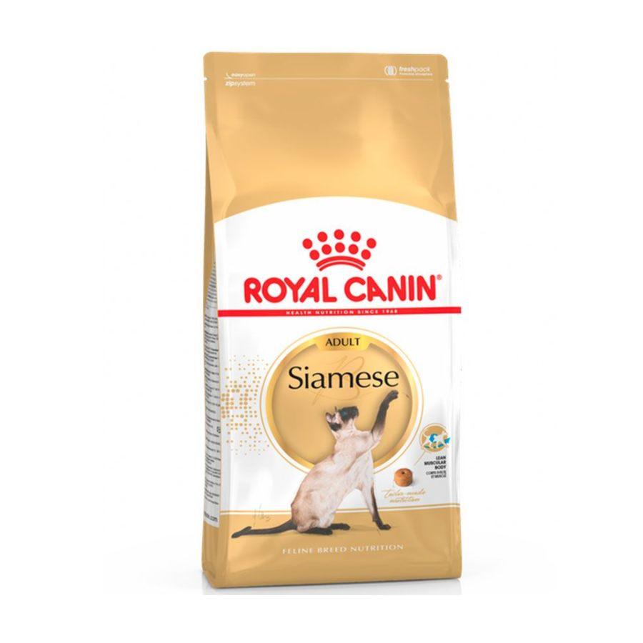 Royal Canin Siamese 400G, alimento para gatos Siameses mayores de 12 meses. Croqueta especial para prensión y masticación, con proteínas y grasas óptimas.