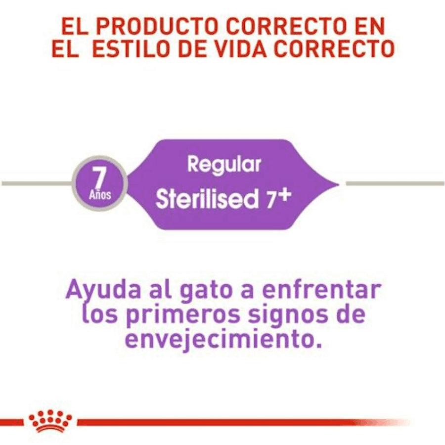 Royal Canin Sterilized 7+ 1,5kg: Alimento seco para gatos esterilizados mayores de 7 años. Combate el envejecimiento, controla el peso, y mantiene la salud renal y urinaria. 🐱🍲