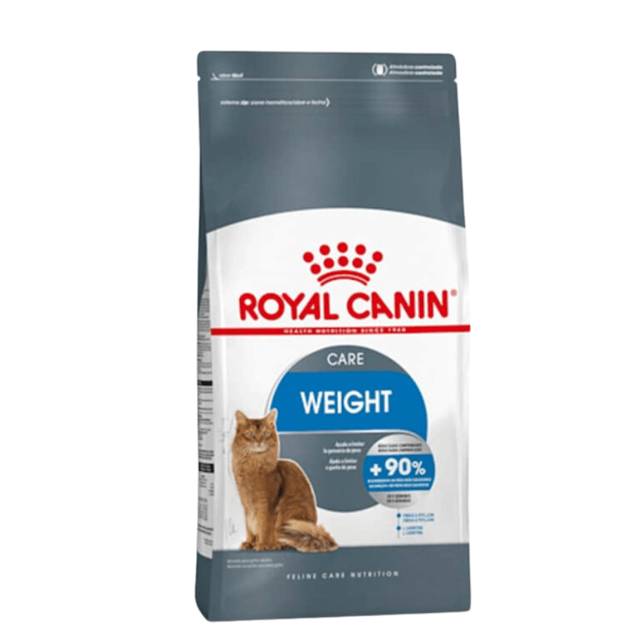 Royal Canin Weight Care: Alimento para gatos adultos con tendencia al sobrepeso. Reduce calorías, satisface apetito con fibras dietéticas, protege masa muscular y apoya la salud urinaria. 🐱🍲🐾