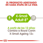 Royal Canin X-Small Adulto 8+ 1KG: Alimento para perros de razas muy pequeñas mayores de 8 años. Favorece la vitalidad, salud digestiva y urinaria. Croquetas adaptadas para mandíbulas pequeñas. 🐶🍲🐾