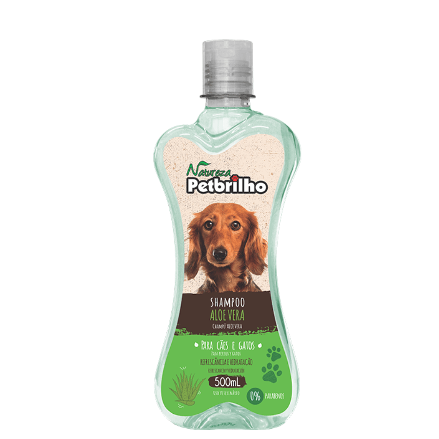 Shampoo Aloe Vera Petbrilho 500ML: ¡Limpieza y brillo excepcional para tu perro o gato! 🐾✨ Fórmula para pieles sensibles sin petrolatos, ideal para una piel saludable y un pelaje deslumbrante. Tu mascota con el fresco aroma de aloe vera.