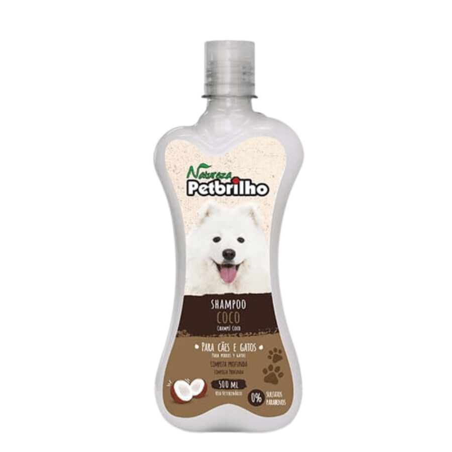 Shampoo Coco Petbrilho 500ML: ¡Limpieza y brillo excepcional para tu perro o gato! 🐾✨ Fórmula vegana sin petrolatos, ideal para una piel saludable y un pelaje deslumbrante. Tu mascota con el fresco aroma del coco.