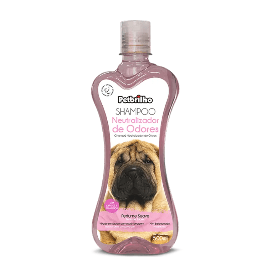 ¡Dile adiós a los malos olores con Shampoo Neutralizador de Odores Petbrilho 500ML! 🐾🌼 Apto para todo tipo de pelaje y con pH balanceado para la piel de tu mascota.