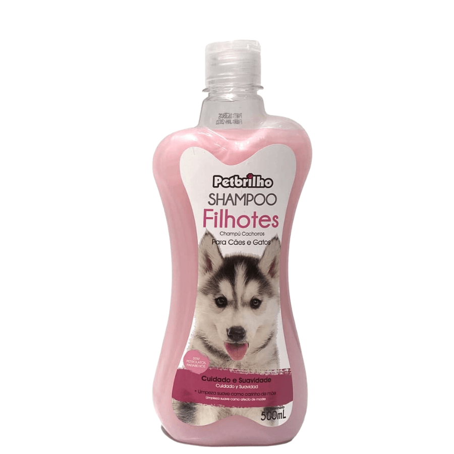 Shampoo para Cachorros Petbrilho 500ML: Limpieza y cuidado suave para tu pequeño amigo 🐶🐾. Con pH neutro, cereales nutritivos y un delicioso aroma, ¡ideal para cachorros a partir de 3 meses!