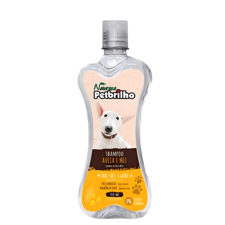 Shampoo Avena y Miel Petbrilho 500ML: ¡Limpieza y brillo excepcional para tu perro o gato! 🐾✨ Fórmula para pieles sensibles sin petrolatos, ideal para una piel saludable y un pelaje deslumbrante. Tu mascota con el fresco aroma de la avena y miel.