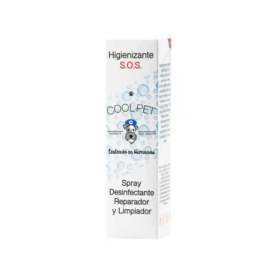 Spray Higienizante S.O.S CoolPet 150ML, desinfectante no tóxico para mascotas 🐾, ideal para patas, heridas y objetos. Biodegradable y libre de alcohol.