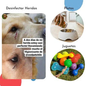 Spray Higienizante S.O.S CoolPet 150ML, desinfectante no tóxico para mascotas 🐾, ideal para patas, heridas y objetos. Biodegradable y libre de alcohol.