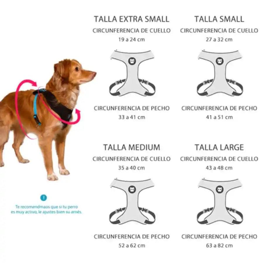 ZeeDog Mahalo Adjustable Air Mesh Harness: Arnés cómodo y seguro para perros. 🐕 Material transpirable, ajuste personalizado y hebilla de 4 puntos.